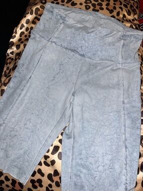 lululemon athletica Light Blue Marble Bike Shorts